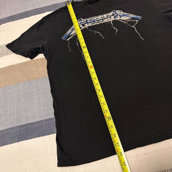 Metallica Mens Short Sleeve Large Black Ride The Lightning Cotton Band T Shirt - Picture 8 of 8